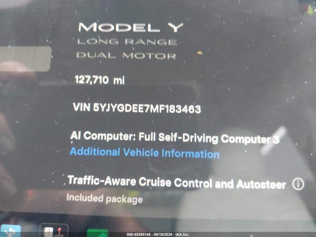 5YJYGDEE7MF183463 2021 TESLA MODEL Y photo no. 7
