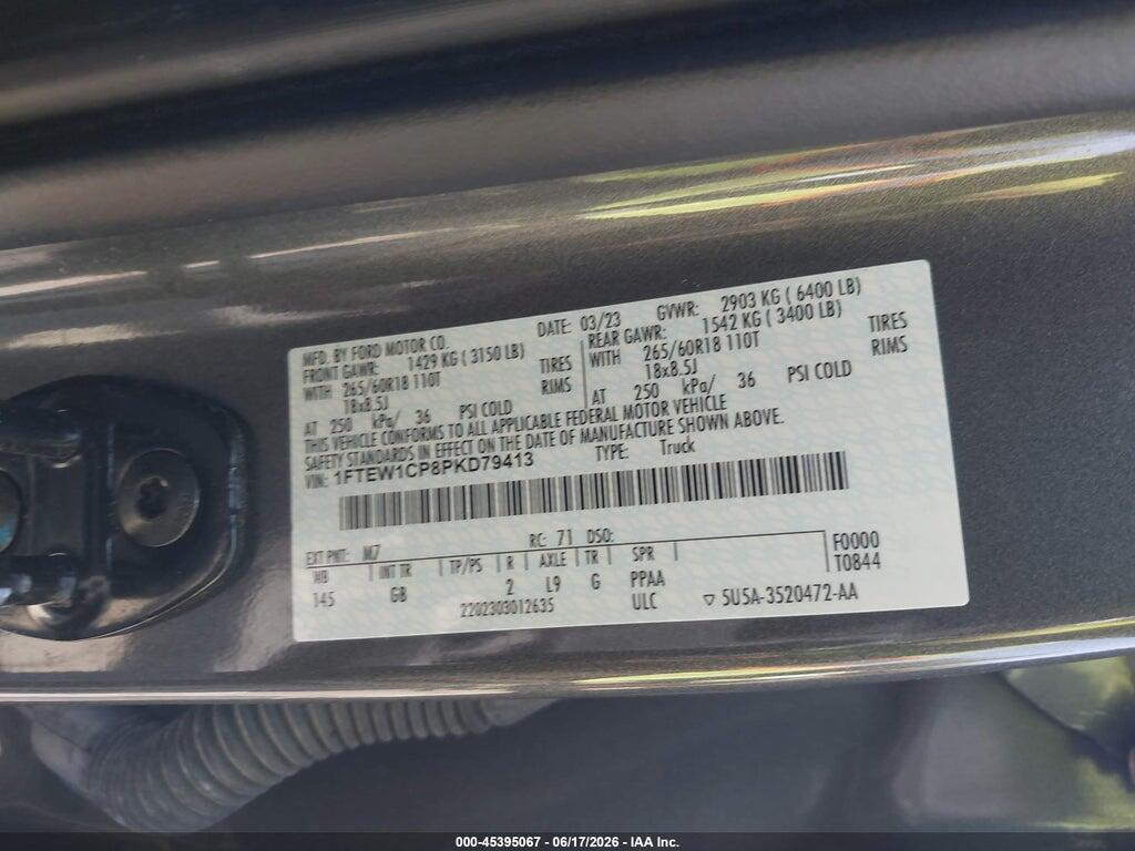 1FTEW1CP8PKD79413 2023 FORD F-150 photo no. 9