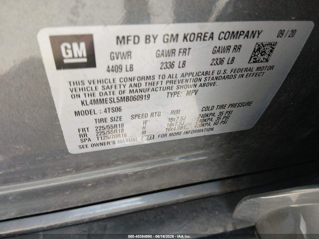KL4MMESL5MB060919 2021 BUICK ENCORE GX photo no. 9