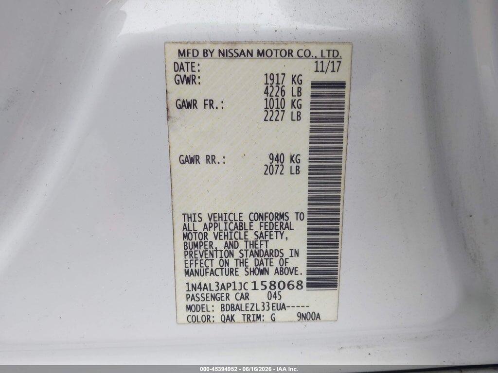 1N4AL3AP1JC158068 2018 NISSAN ALTIMA photo no. 9