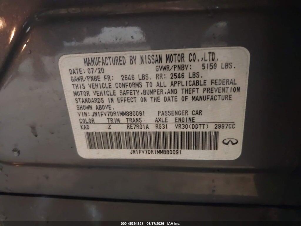 JN1FV7DR1MM880091 2021 INFINITI Q50 photo no. 9