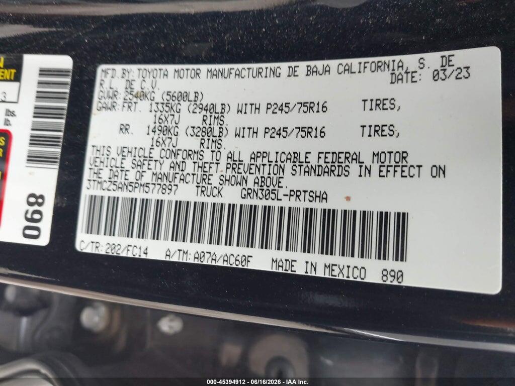 3TMCZ5AN5PM577897 2023 TOYOTA TACOMA photo no. 9