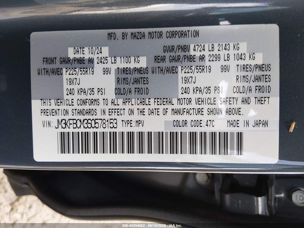 JM3KFBCM3S0578153 2025 MAZDA CX-5 photo no. 9