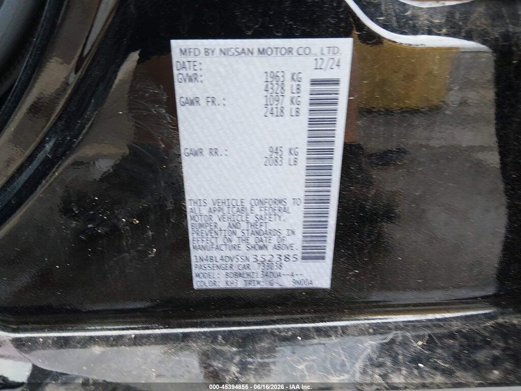 1N4BL4DV5SN352385 2025 NISSAN ALTIMA photo no. 9