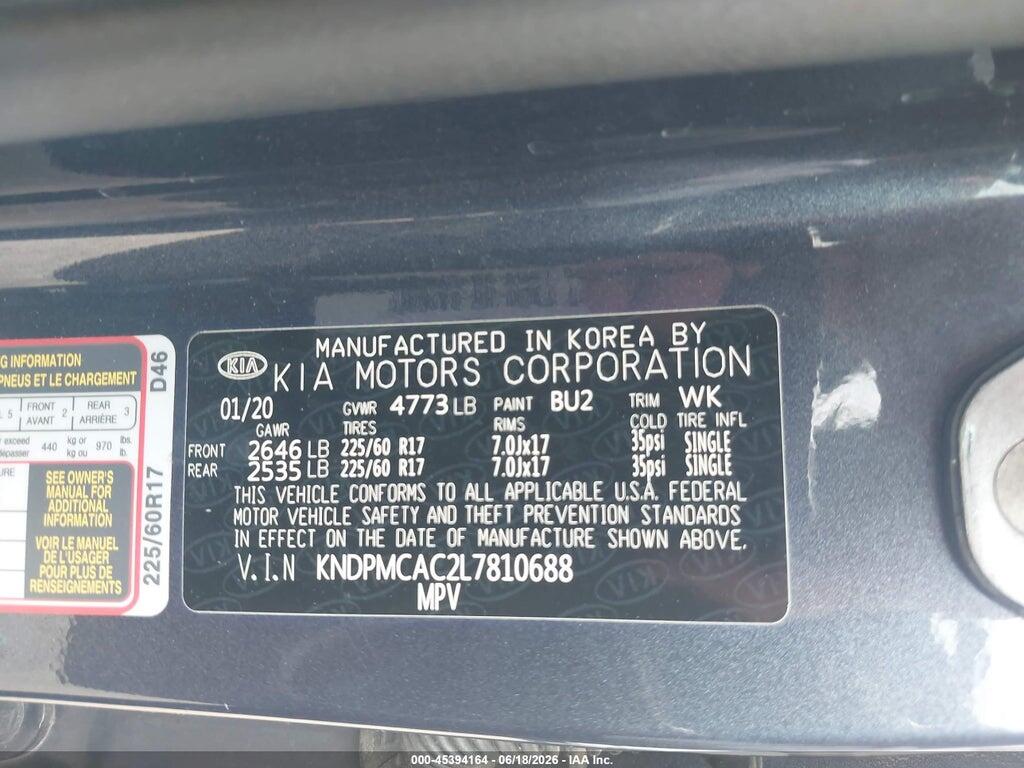 KNDPMCAC2L7810688 2020 KIA SPORTAGE photo no. 9