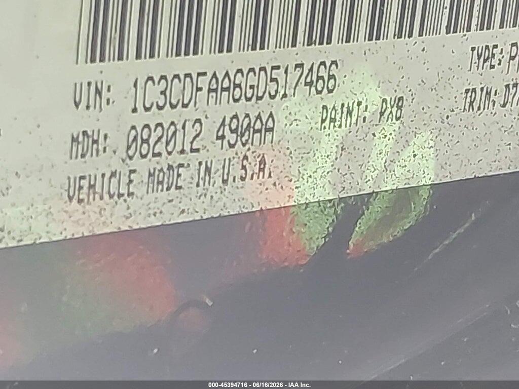 1C3CDFAA6GD517466 2016 DODGE DART photo no. 9