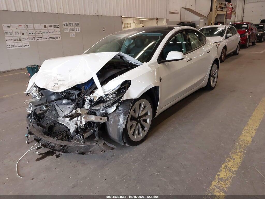 5YJ3E1EB6NF365600 2022 TESLA MODEL 3 photo no. 2