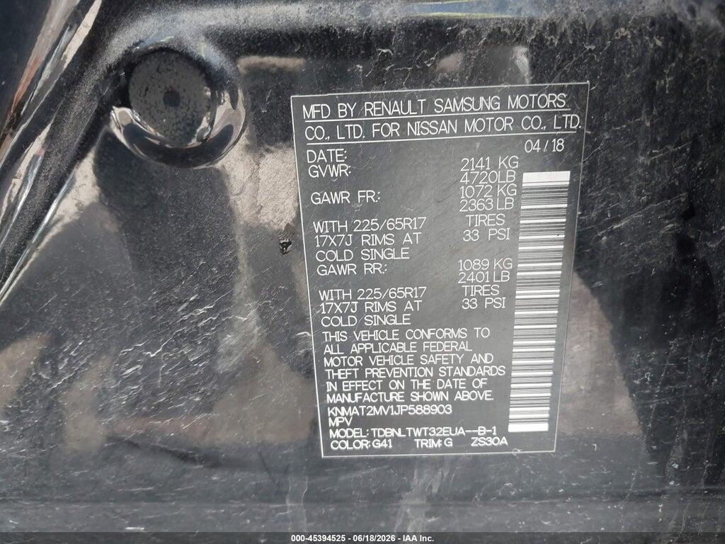 KNMAT2MV1JP588903 2018 NISSAN ROGUE photo no. 9