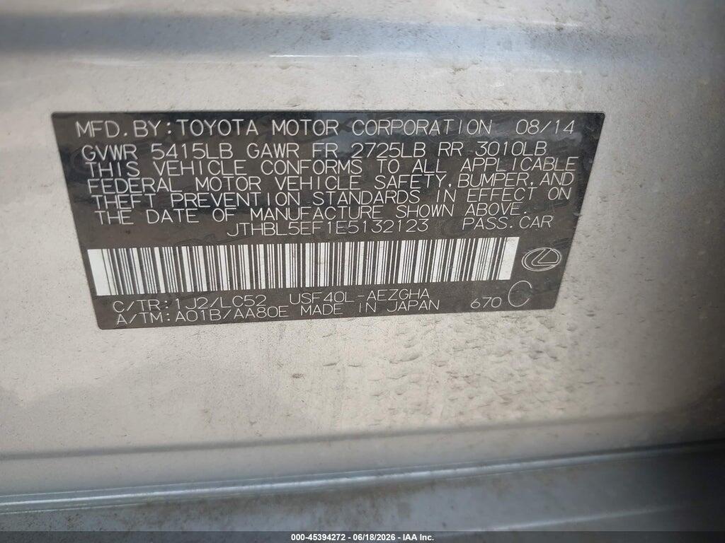 JTHBL5EF1E5132123 2014 LEXUS LS 460 photo no. 9