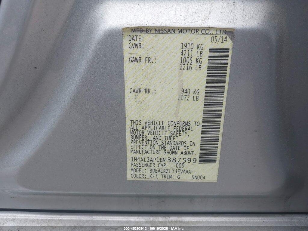 1N4AL3AP1EN387599 2014 NISSAN ALTIMA photo no. 9