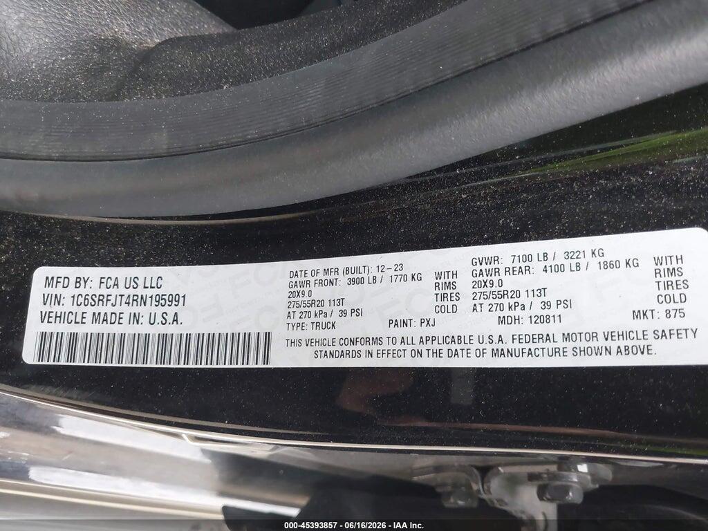 1C6SRFJT4RN195991 2024 RAM 1500 photo no. 9