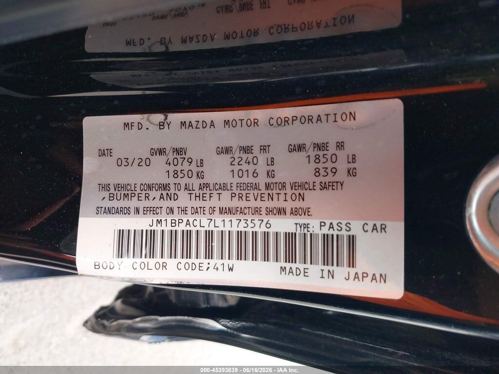JM1BPACL7L1173576 2020 MAZDA MAZDA3 photo no. 9