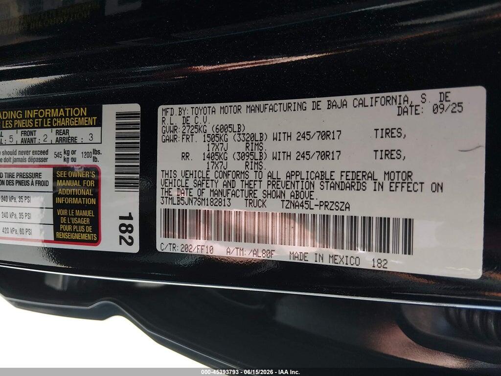 3TMLB5JN7SM182813 2025 TOYOTA TACOMA photo no. 9