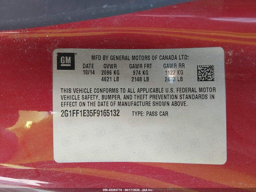 2G1FF1E35F9165132 2015 CHEVROLET CAMARO photo no. 9