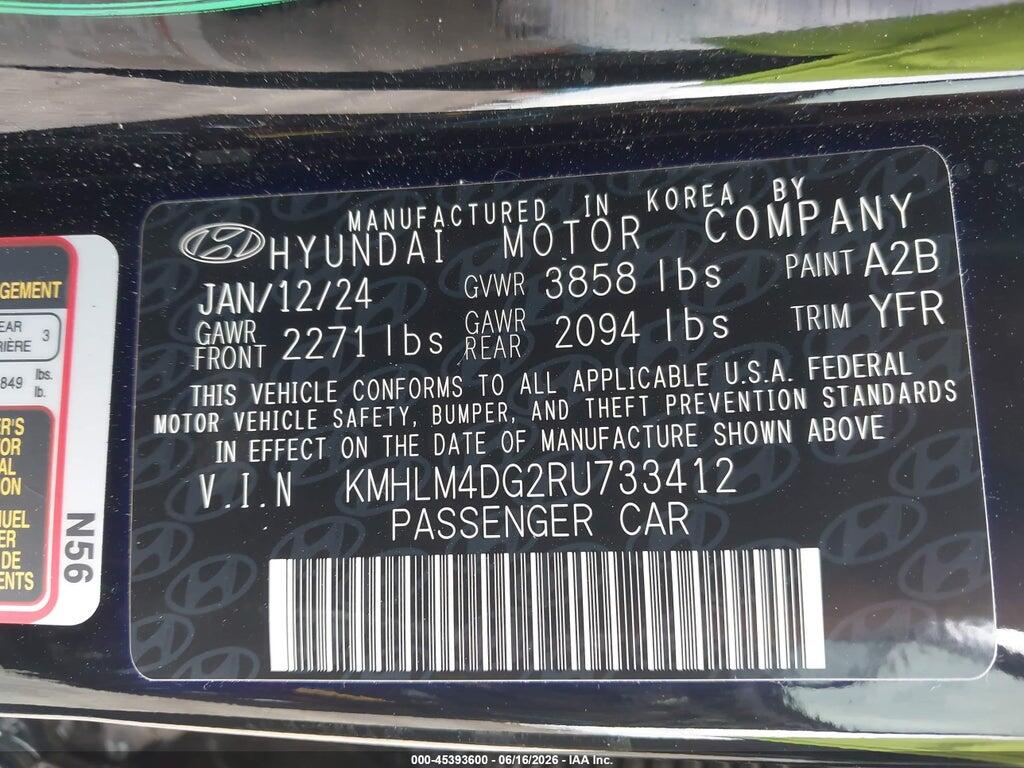 KMHLM4DG2RU733412 2024 HYUNDAI ELANTRA photo no. 9