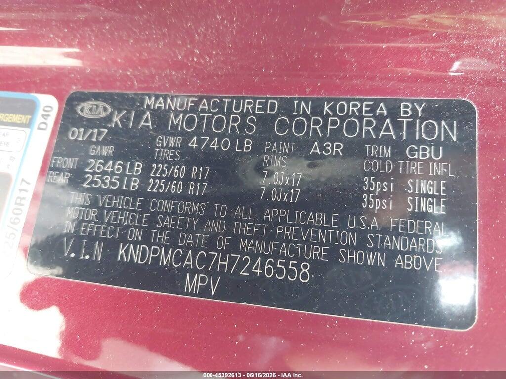 KNDPMCAC7H7246558 2017 KIA SPORTAGE photo no. 9