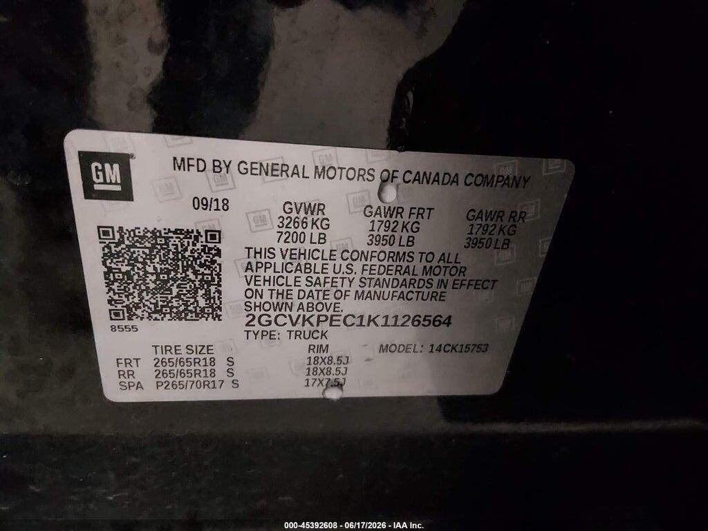 2GCVKPEC1K1126564 2019 CHEVROLET SILVERADO 1500 LD photo no. 9