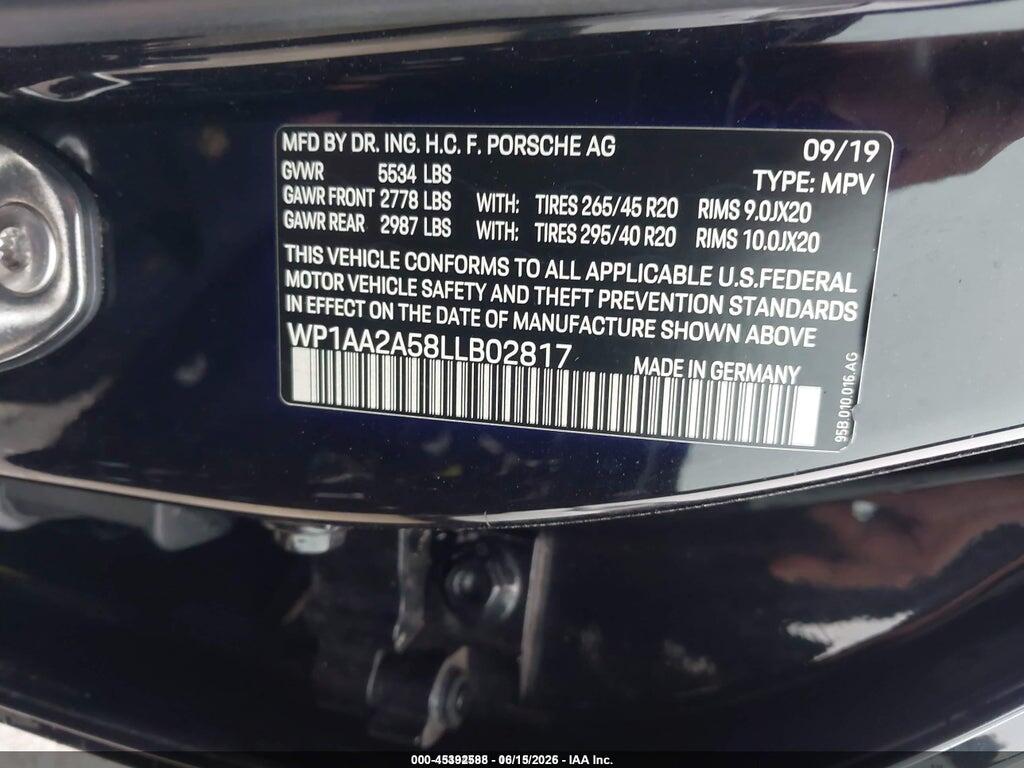 WP1AA2A58LLB02817 2020 PORSCHE MACAN photo no. 9