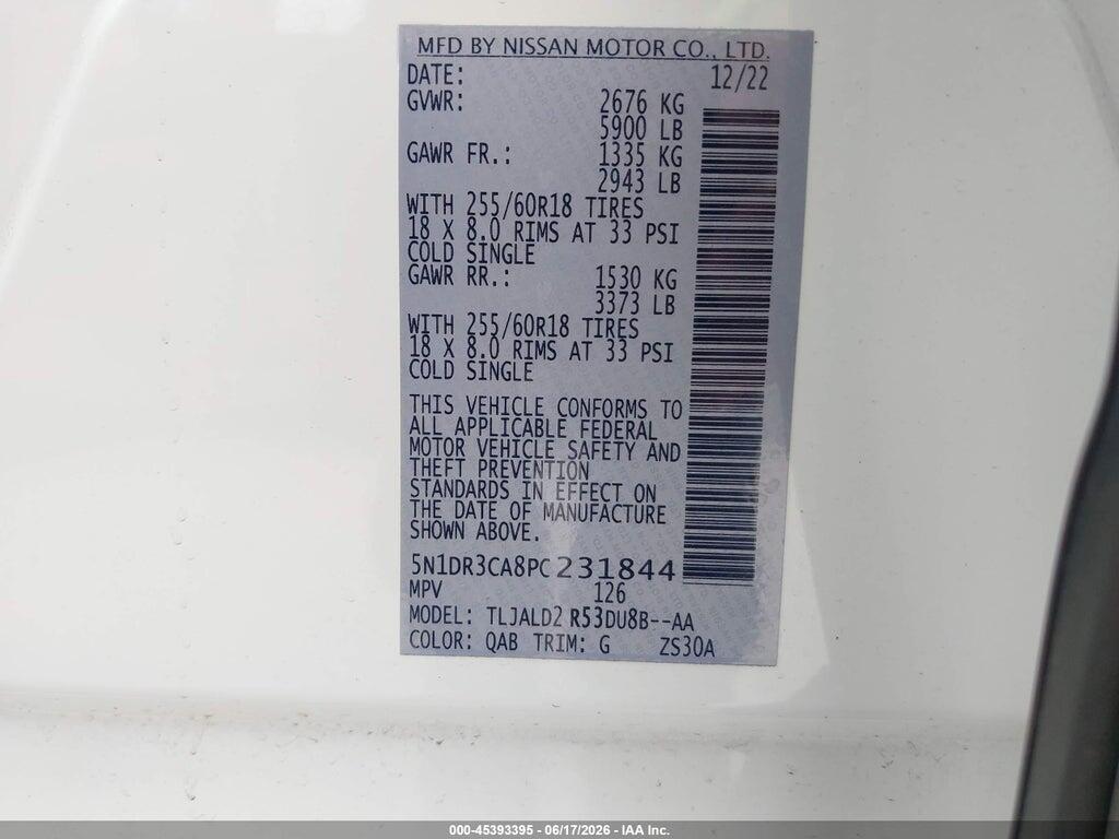 5N1DR3CA8PC231844 2023 NISSAN PATHFINDER photo no. 9