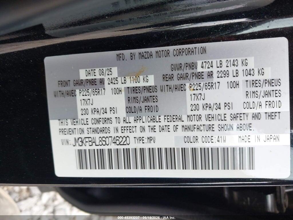 JM3KFBAL8S0746220 2025 MAZDA CX-5 photo no. 9