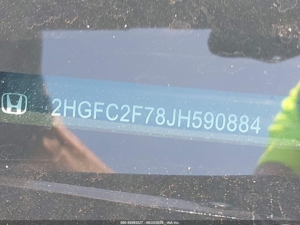 2HGFC2F78JH590884 2018 HONDA CIVIC photo no. 9