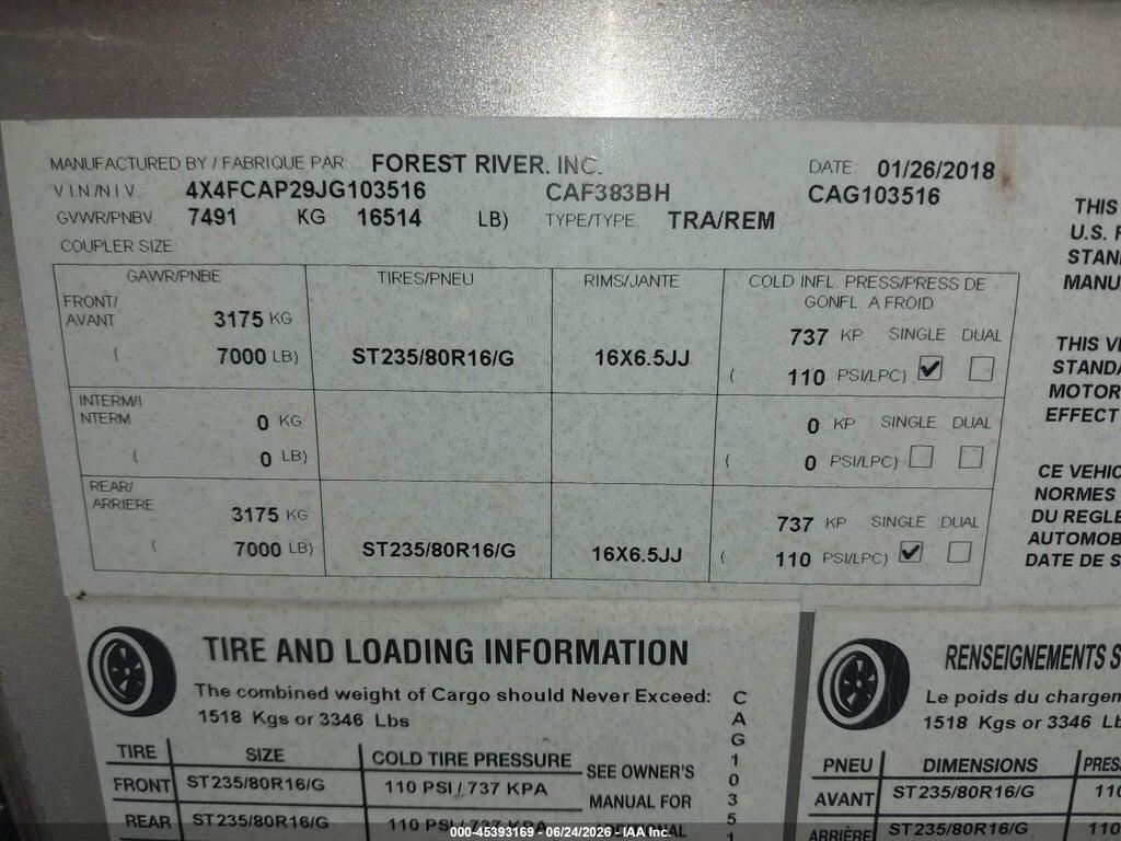 4X4FCAP29JG103516 2018 5TH WHEEL OTHER photo no. 9