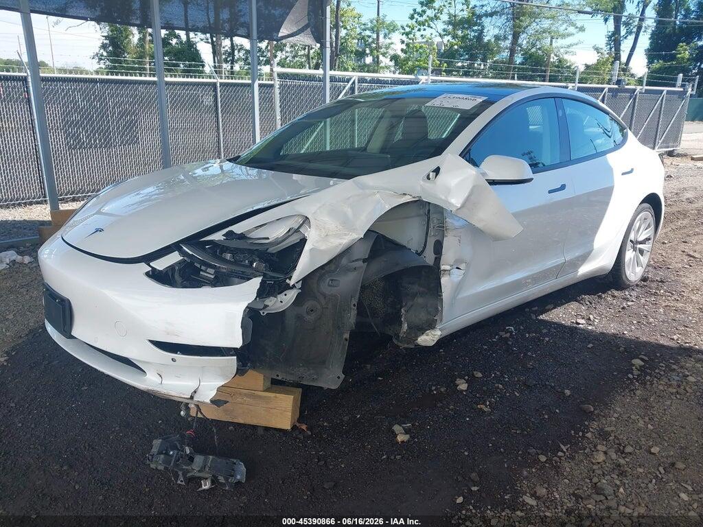 5YJ3E1EB7NF118098 2022 TESLA MODEL 3 photo no. 2