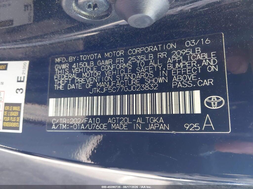 JTKJF5C77GJ023832 2016 SCION TC photo no. 9