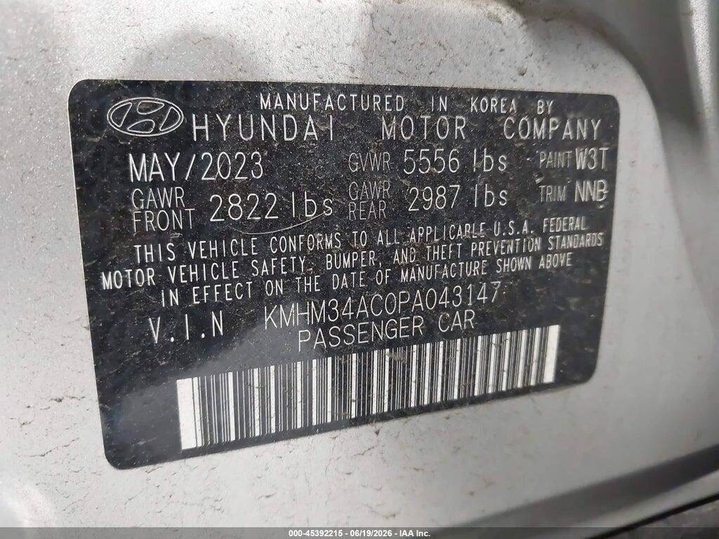 KMHM34AC0PA043147 2023 HYUNDAI IONIQ 6 photo no. 9