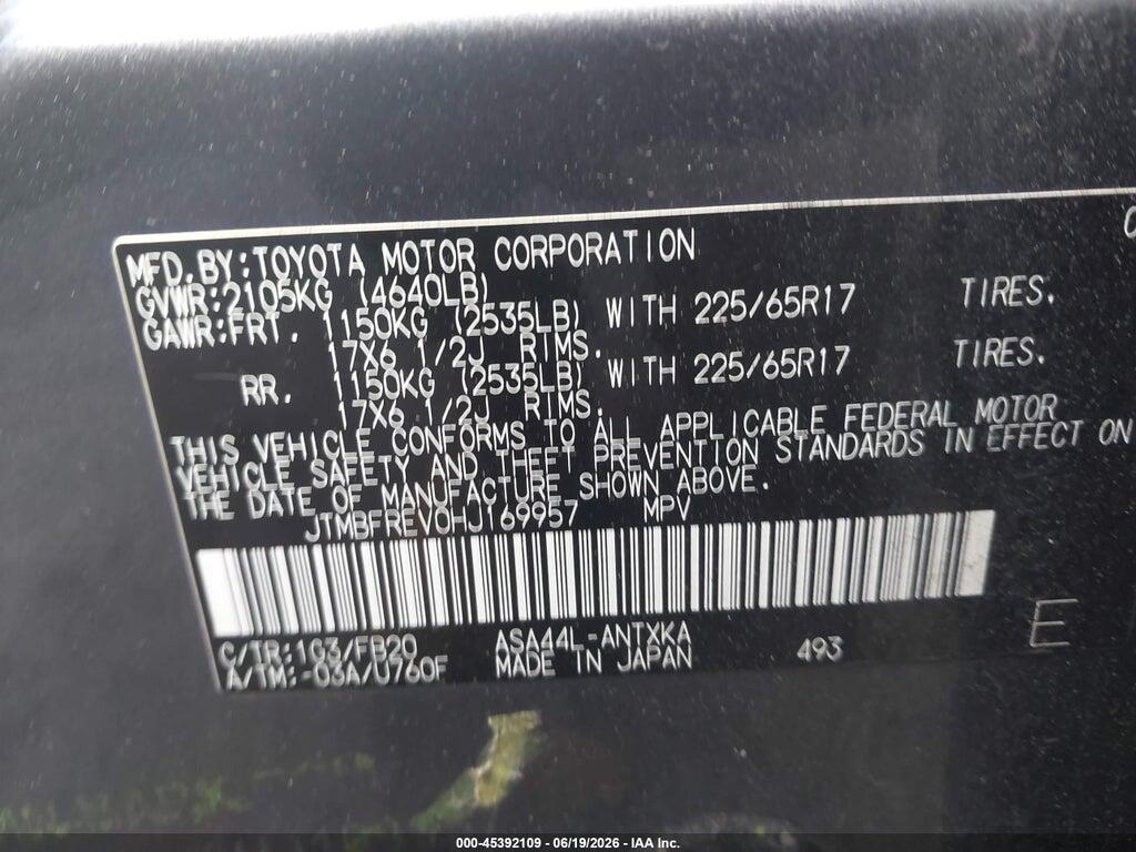 JTMBFREV0HJ169957 2017 TOYOTA RAV4 photo no. 9