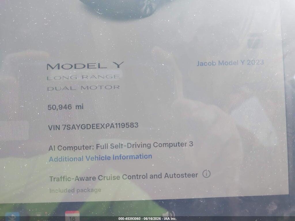 7SAYGDEEXPA119583 2023 TESLA MODEL Y photo no. 7