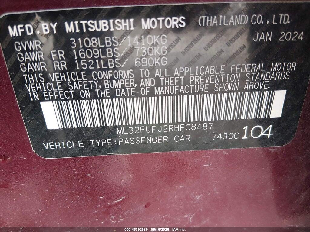 ML32FUFJ2RHF08487 2024 MITSUBISHI MIRAGE G4 photo no. 9