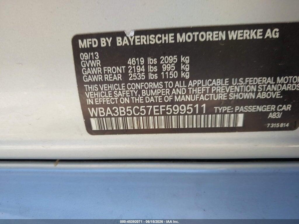 WBA3B5C57EF599511 2014 BMW 328I photo no. 9