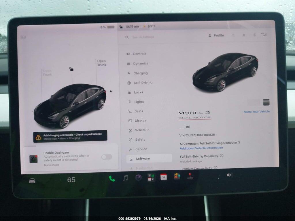 5YJ3E1EB3JF081836 2018 TESLA MODEL 3 photo no. 7