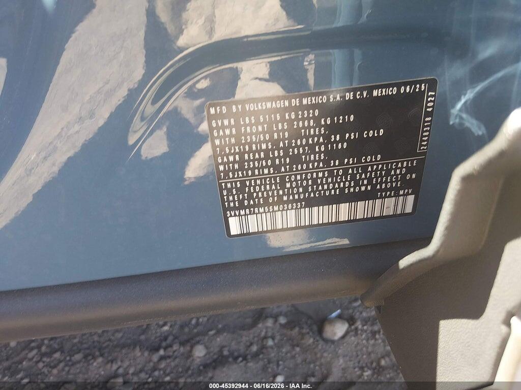3VVMR7RM5SM036337 2025 VOLKSWAGEN TIGUAN photo no. 9