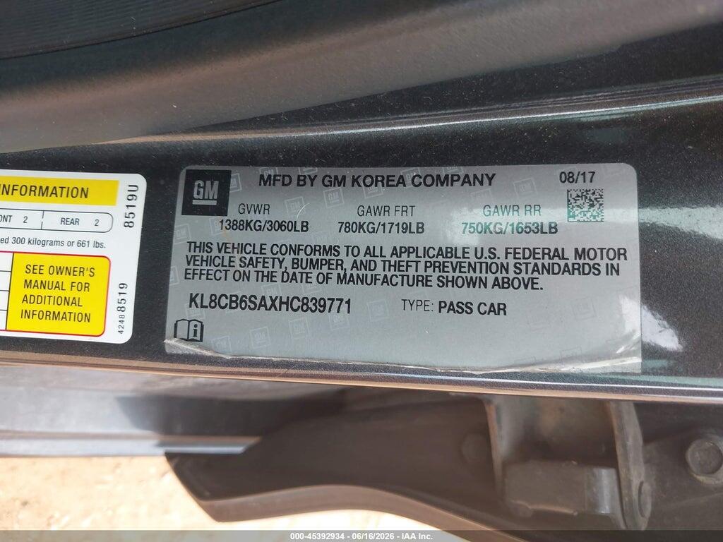 KL8CB6SAXHC839771 2017 CHEVROLET SPARK photo no. 8