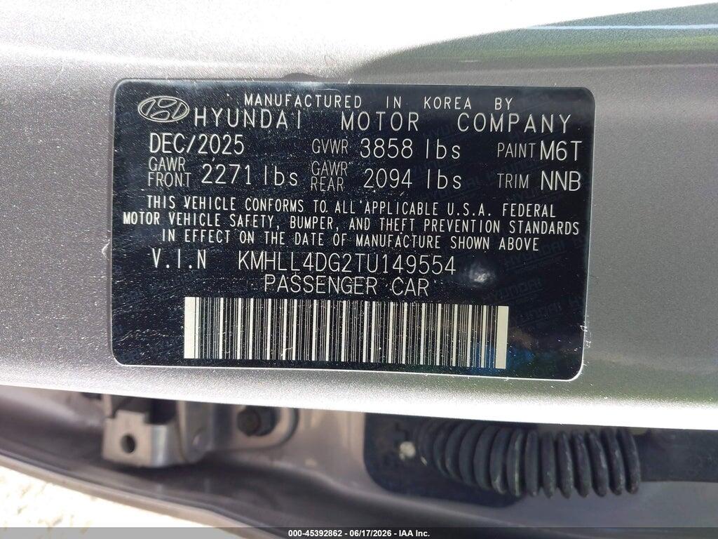 KMHLL4DG2TU149554 2026 HYUNDAI ELANTRA photo no. 9