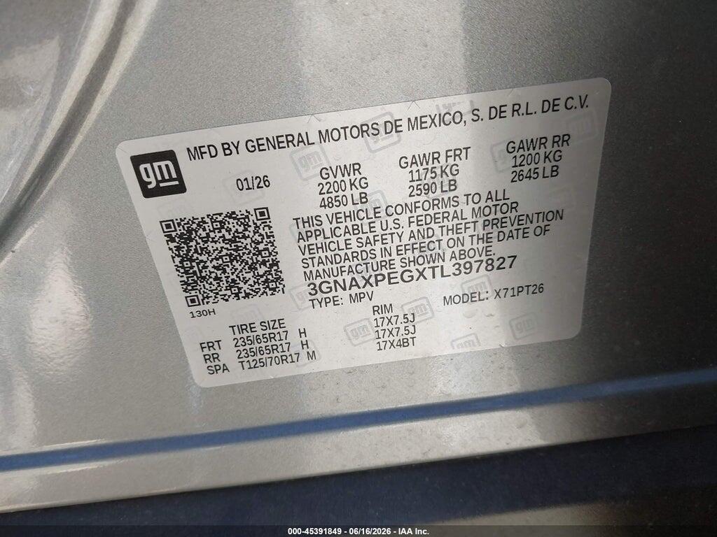 3GNAXPEGXTL397827 2026 CHEVROLET EQUINOX photo no. 9