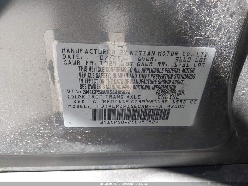3N1CP5BV2SL495924 2025 NISSAN KICKS PLAY photo no. 9