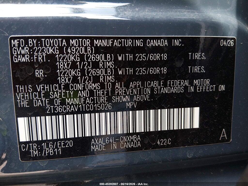 2T36CRAV1TC015026 2026 TOYOTA RAV4 photo no. 9