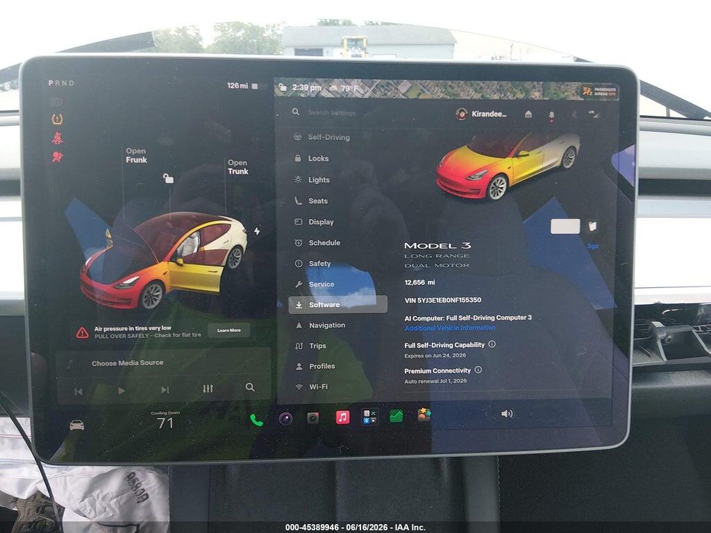 5YJ3E1EB0NF155350 2022 TESLA MODEL 3 photo no. 7