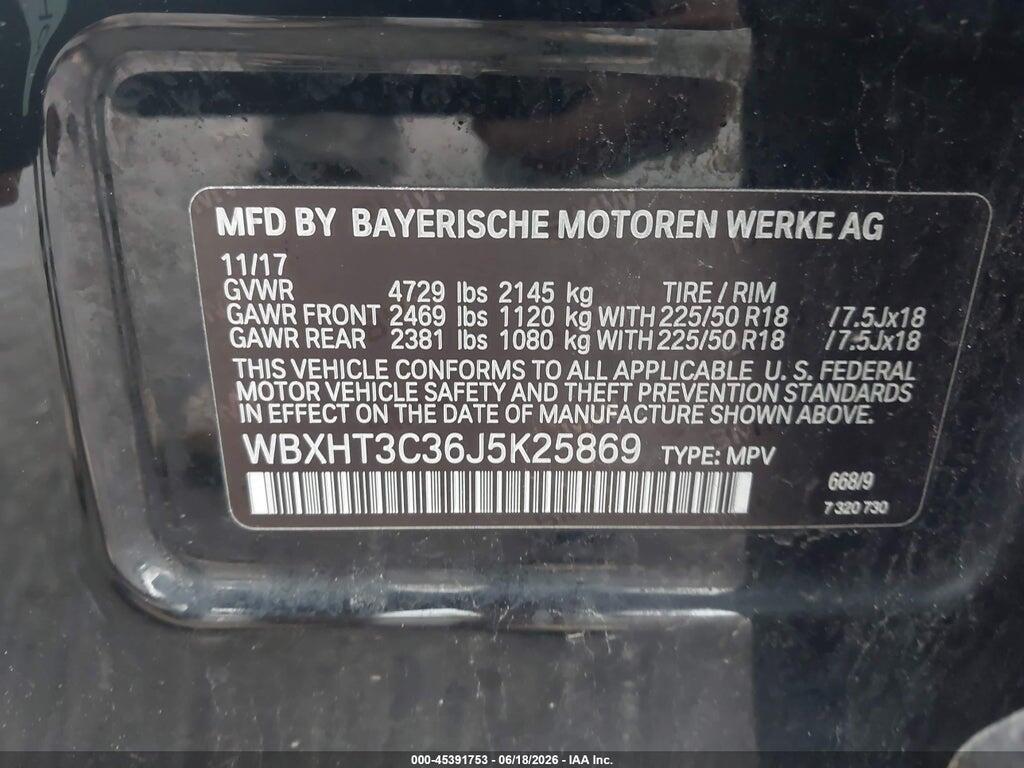 WBXHT3C36J5K25869 2018 BMW X1 photo no. 9