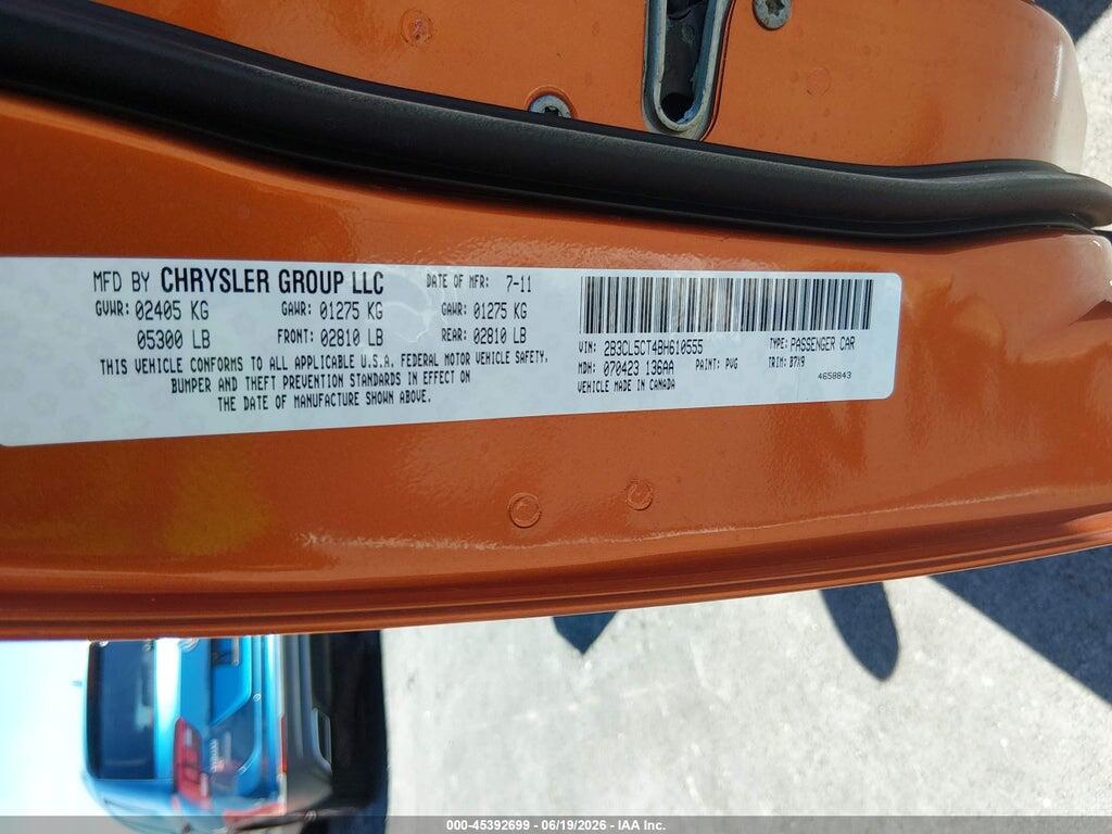 2B3CL5CT4BH610555 2011 DODGE CHARGER photo no. 9
