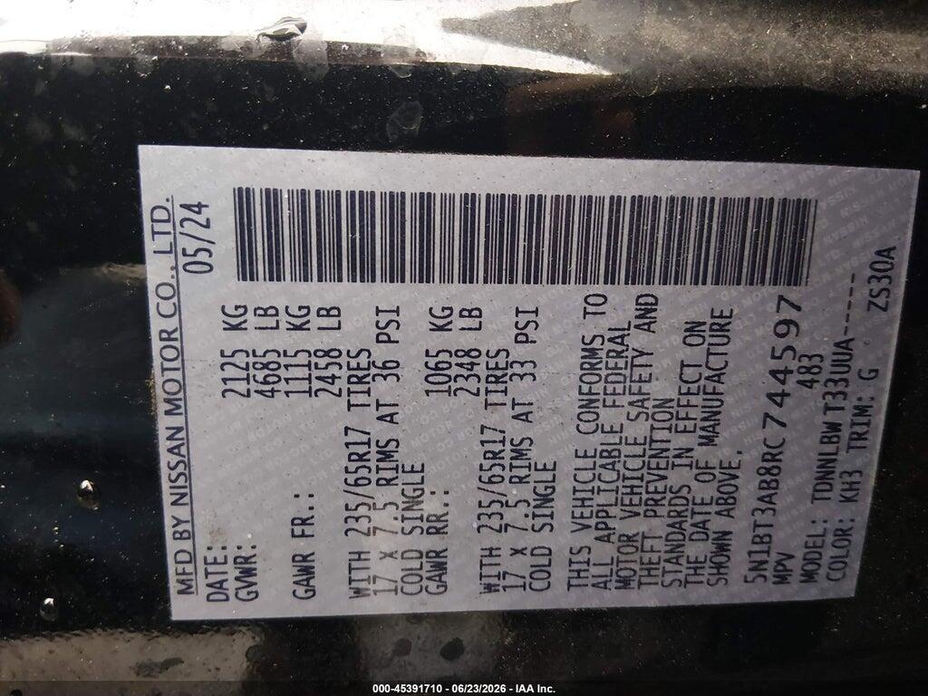 5N1BT3AB8RC744597 2024 NISSAN ROGUE photo no. 9
