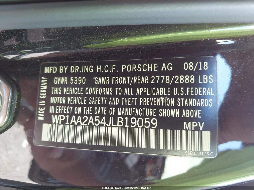 WP1AA2A54JLB19059 2018 PORSCHE MACAN photo no. 9