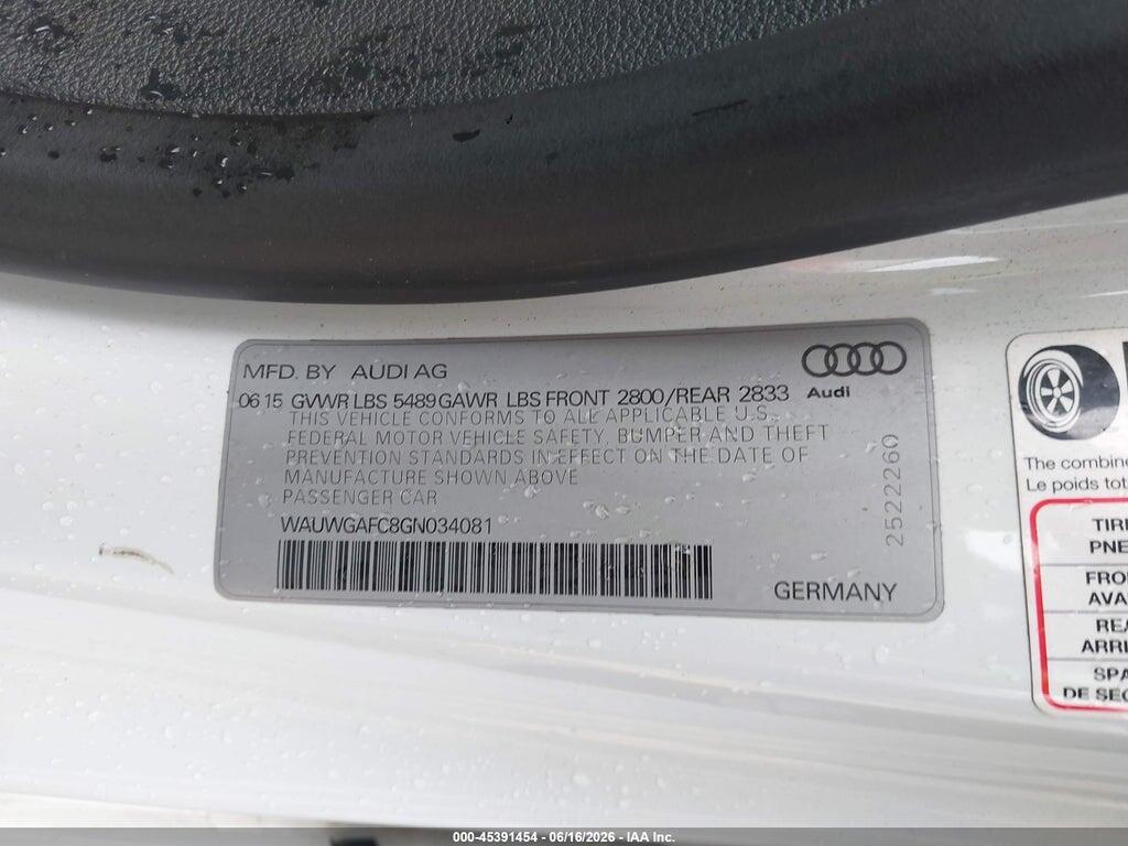 WAUWGAFC8GN034081 2016 AUDI A7 photo no. 9