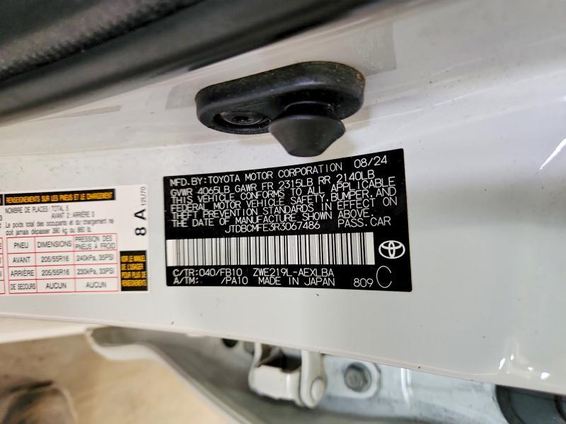 2024 TOYOTA COROLLA HYBRID LE — Фото 12 из 12