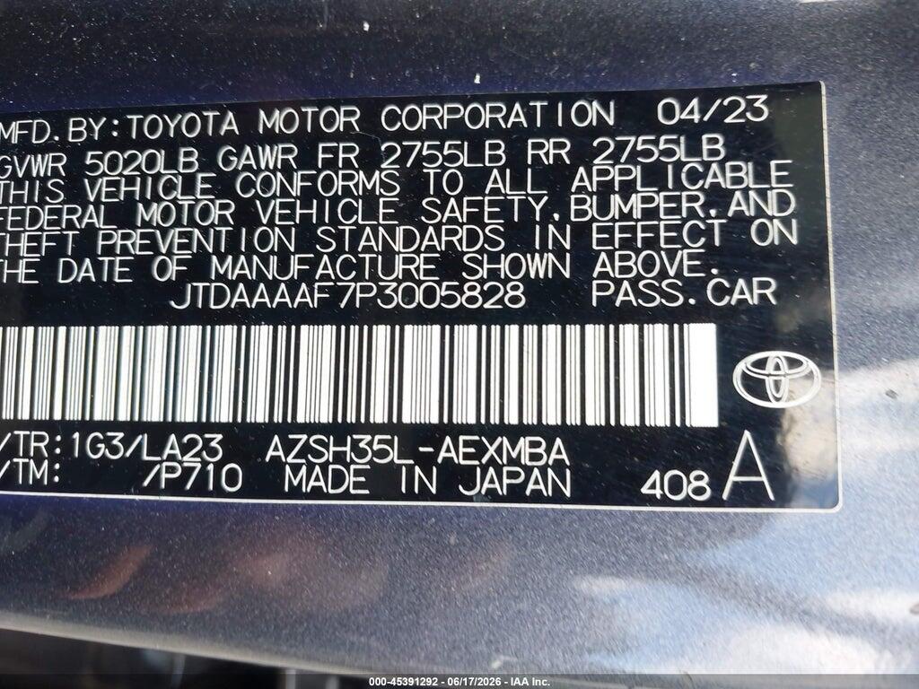 JTDAAAAF7P3005828 2023 TOYOTA CROWN photo no. 9