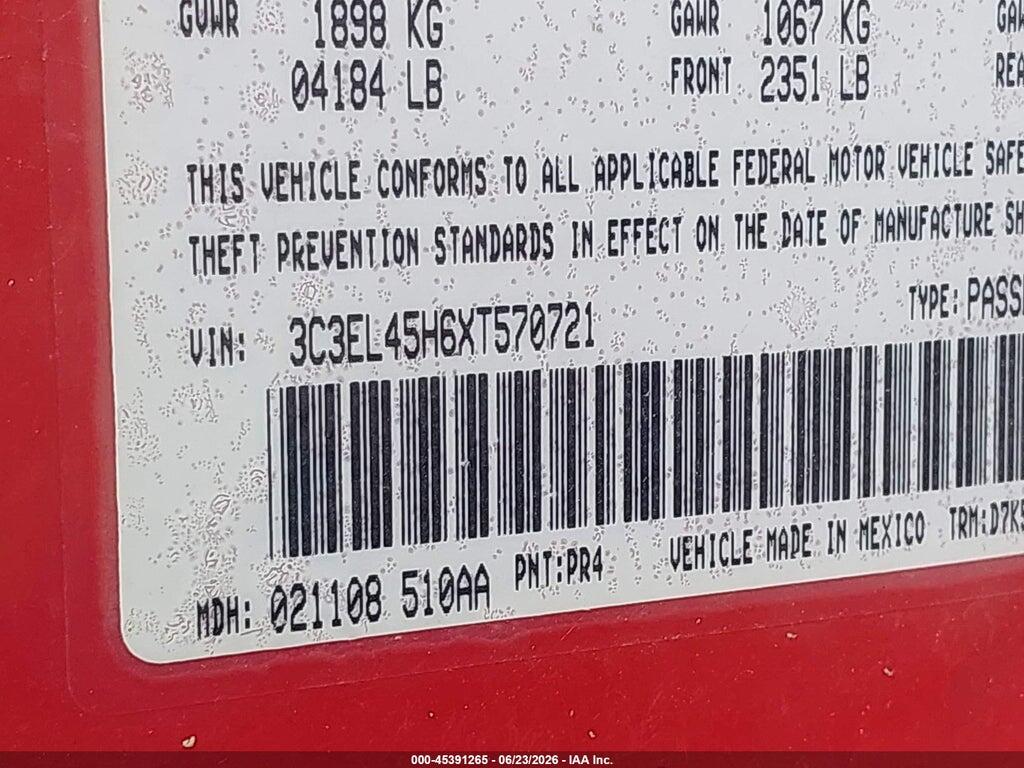 3C3EL45H6XT570721 1999 CHRYSLER SEBRING photo no. 9