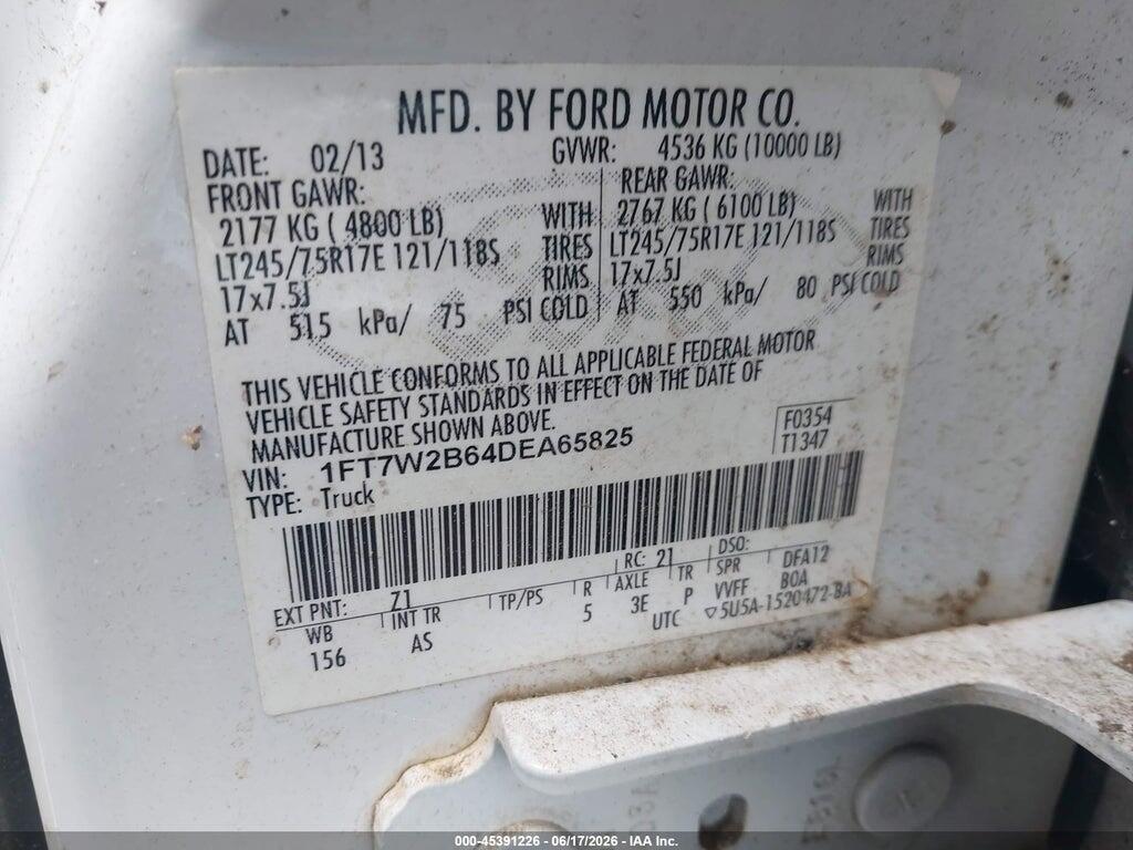1FT7W2B64DEA65825 2013 FORD SUPER DUTY F-250 SRW photo no. 9